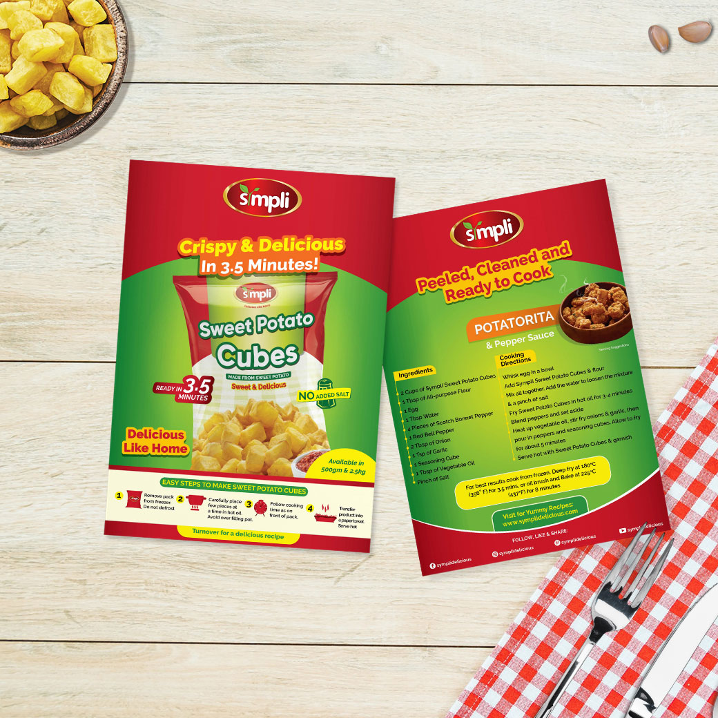 Sweet Potato Cubes Flyer